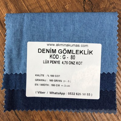 Gömleklik Kot Kumaşı