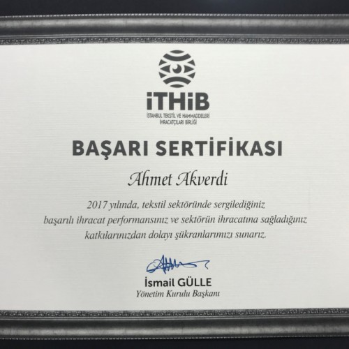 İTHIB BAŞARI SERTİFİKASI